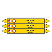 Značení potrubí, propan,3 ks, 355 × 37 mm